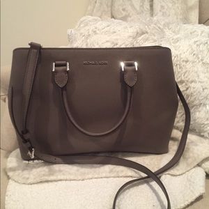 Michael Kors Large Savannah Satchel in Cinder
